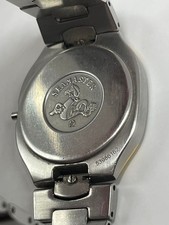 OMEGA Seamaster Polaris 1455/448 Quartz Watch Gray Dial Gold Bezel Date 9