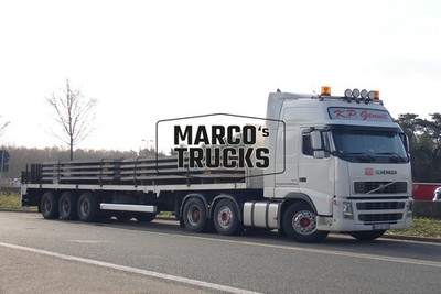 LKW Foto Volvo FH12 Pritschen-LKW Deutschland weiß K.P. Genuitt DB SCHENK #j2ym