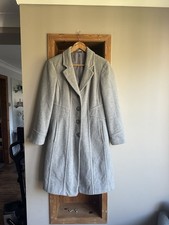 Marks And Spencer Women’s Long Coat Size 12 - Light Grey - 54% Wool 9% Cashmere