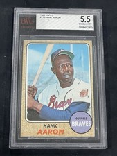Hank AARON 1968 Topps #110 Beckett Vintage Grading 5.5 EX+ 68 Atlanta BRAVES BVG