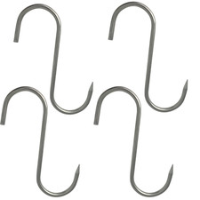 Cutlery Mania Heavy Duty S Hook (4-Pack), Stainless Steel