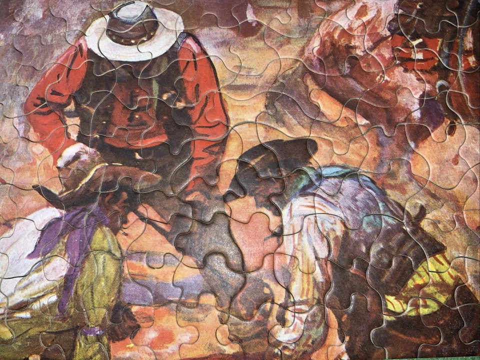 VINTAGE TUCO PUZZLE. (MEN ON THE FAR WEST). COMPLETE - Image 3 of 4
