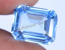 Natural Blue Jeremejevite 4.35 Ct Emerald Namibia Certified Unheated Gemstone