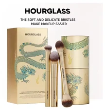 Hourglass Makeup Brush 3piece Foundation, Loose Powder & Concealer Brush