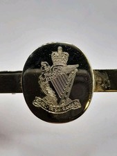 Vintage Gold Plated Royal Irish Rangers Tie Bar Clip - For Gents & Gentleman