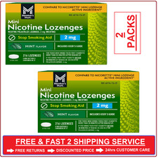 2 PACKS-Member s Mark Nicotine Mini Lozenge 2mg. Mint Flavor, 216 ct. 432 ct.