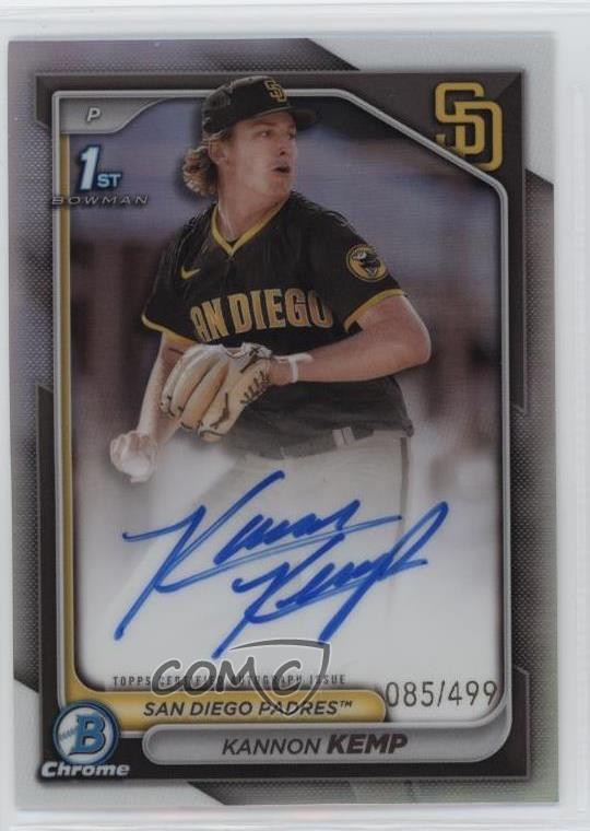 2024 Bowman Chrome Prospect Auto Refractor 85/499 Kannon Kemp #CPA-KK Auto 10no