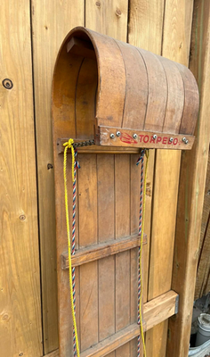 Vintage Wooden Snow Sled Toboggan 59