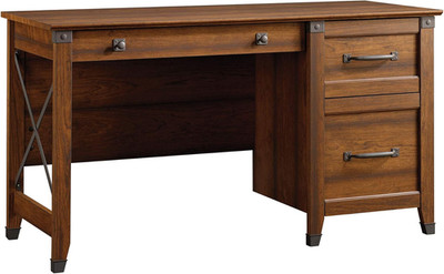 Carson Forge Vintage Rustic Computer Desk for Home Office with Drawers, in Washi