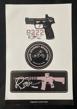 Rose By Sig Sauer Stickers Set - Lot Of 3 Decals - Rose Logo Nra Shot Show
