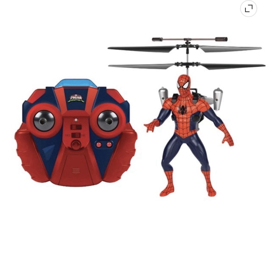 Marvel Spider-Man RC Flying Helicopter 2-Ch IR Remote Control Toy NIB Gift