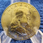 1963-D Franklin Half Dollar 50C - Denver Mint - 90% Silver - BU Light Toning
