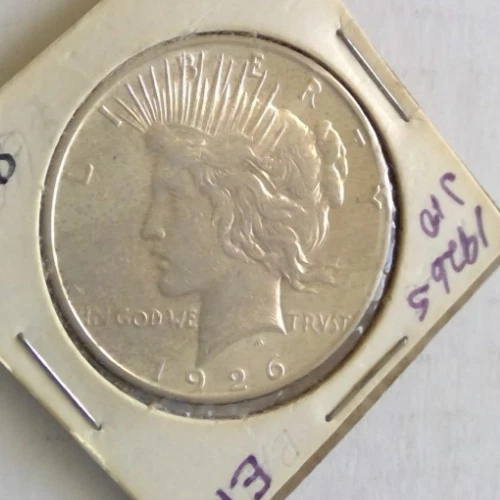 1926 s peace silver dollar coin AU