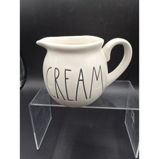 Rae Dunn Cream Creamer Farmhouse Cream Black Letters