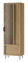Standvitrine Limbo Rechts Glasvitrine 65X40X196Cm Eiche Artisan Teilmassiv 1Trg