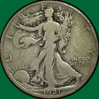 1921-S Walking Liberty Half Dollar Choice Very Good VG+/F Coin #40243