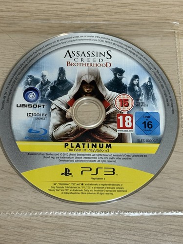 PlayStation 3 Platinum Assassins Creed Brotherhood PS3 Game Disc Only