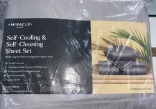 Miracle Made Self-Cooling Self-Cleaning Sheet Set Full 4 Piece Light Gray NEW