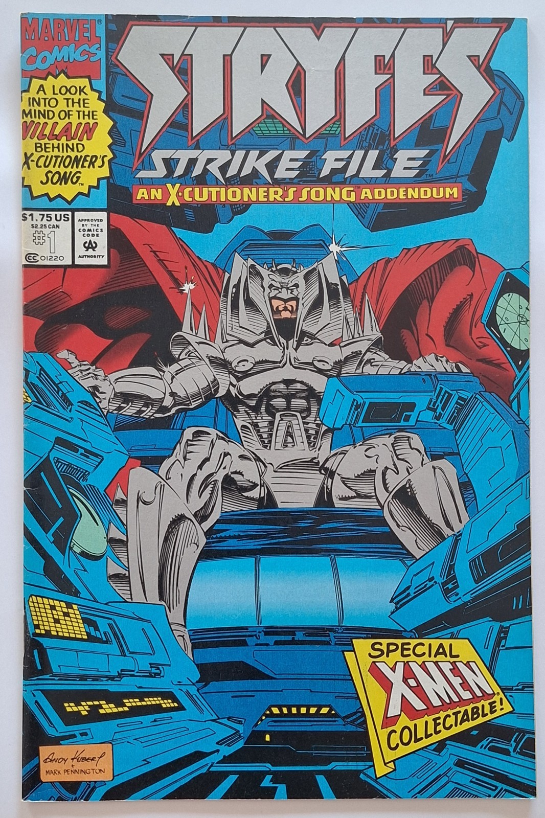 Stryfe's Strike File #1 Marvel 1993 1st appearance X-Men Siena Blaze Fine (F)