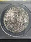 1881 S Morgan Dollar $1 Blue Purple Reverse Toned ANACS MS-63 Silver