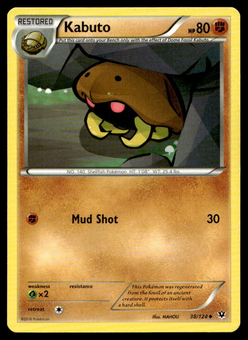 Kabuto 38/124 Uncommon Fates Collide Pokemon Lightly Played