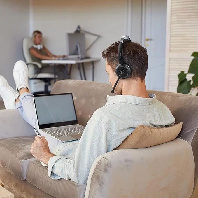 LEVN Wireless Headset, Wireless Headset with Mic for Work, AI Noise Cancelling, - Image 2 of 4