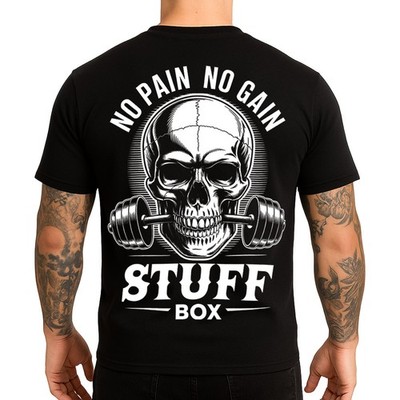 Stuff Box Herren Shirt Iron Skull 1.0 schwarz T-Shirt S 5XL No Pain No Gain