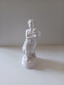Vtg Italian Made 9" Porcelain Statue Of Melpomene Goddess Of Theater. Stamped!