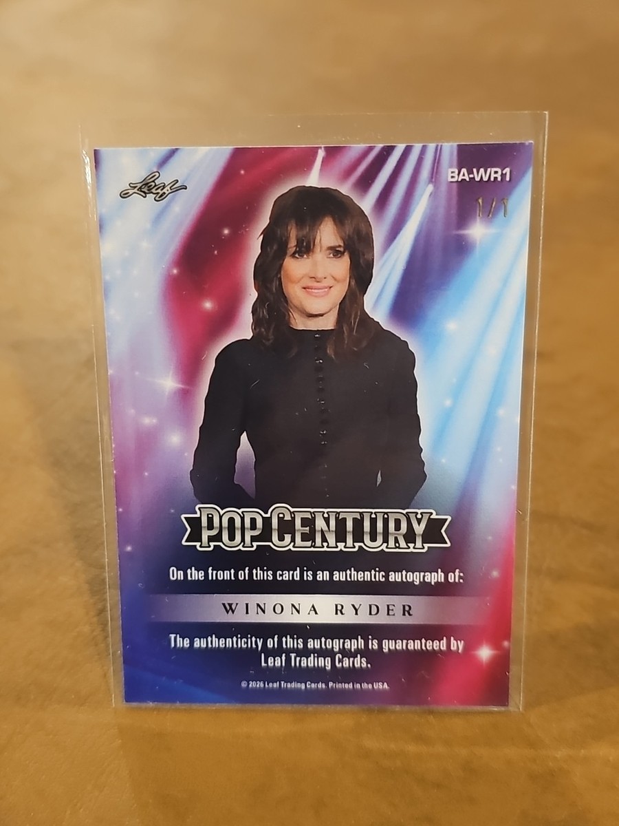 2026 Leaf Pop Century Winona Ryder Auto 1/1 Autograph | eBay