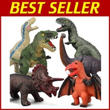 Large Soft Dinosaur Toys for Toddlers, 6 Pieces
