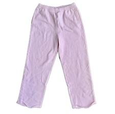 SKIMS Cotton Fleece Classic Straight Leg Pant Pink Casual Loungewear Women's L