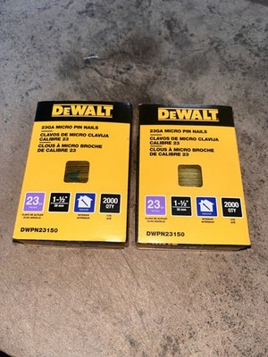 (2-Pack) DEWALT 1-1/2 in. x 23-Gauge Pin Nail - NEW