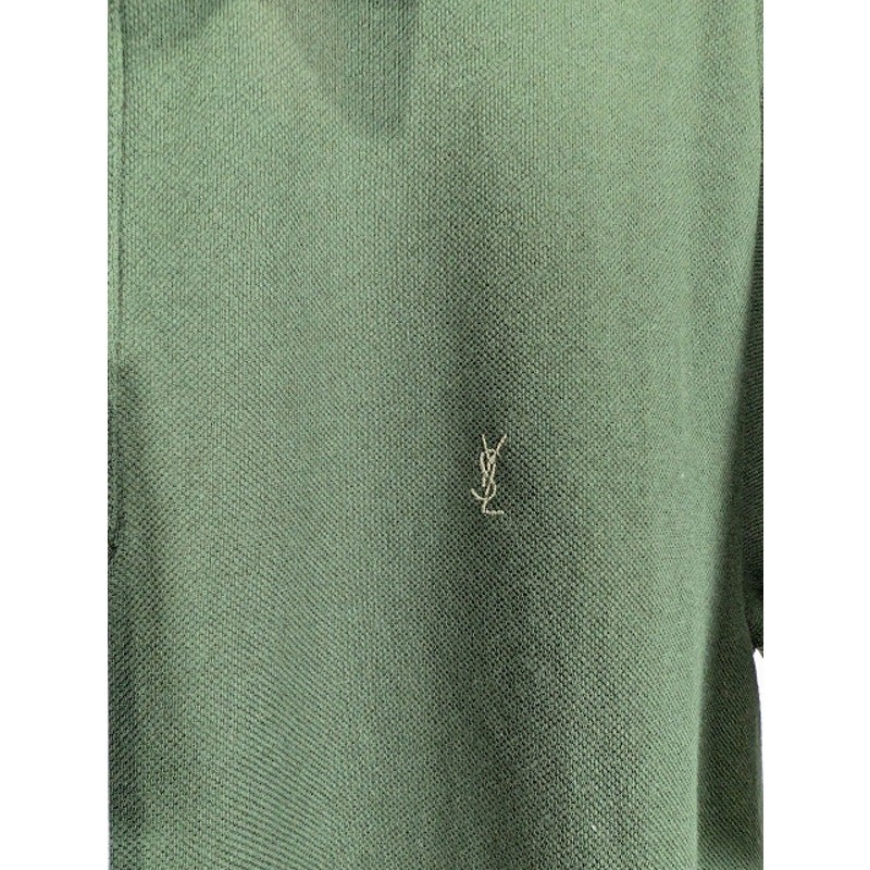 Polo Saint Laurent Paris verde nuova con etichetta L