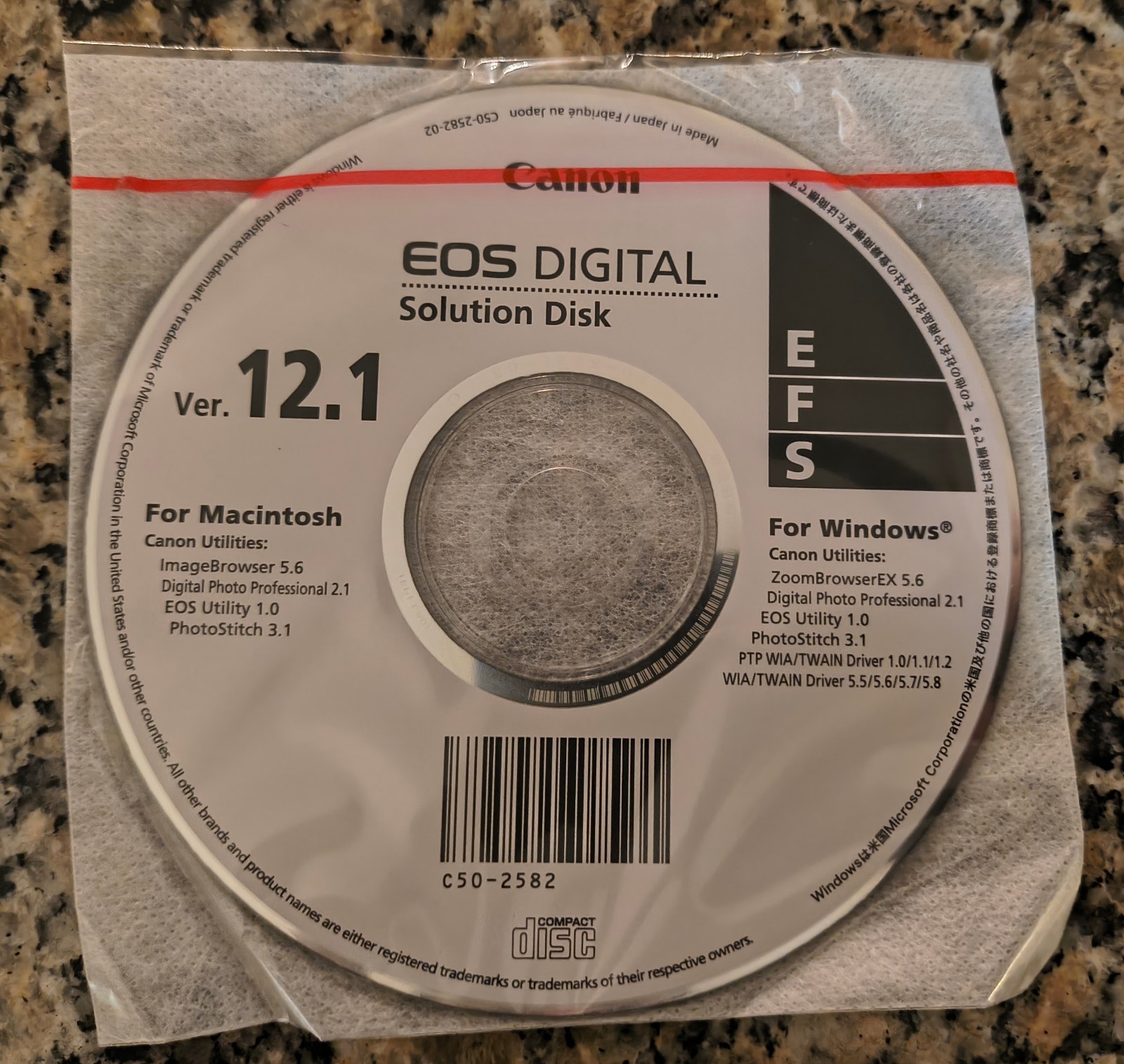 Canon EOS Digital Solution Disk Version 12.1 For MAC or Windows Utilities