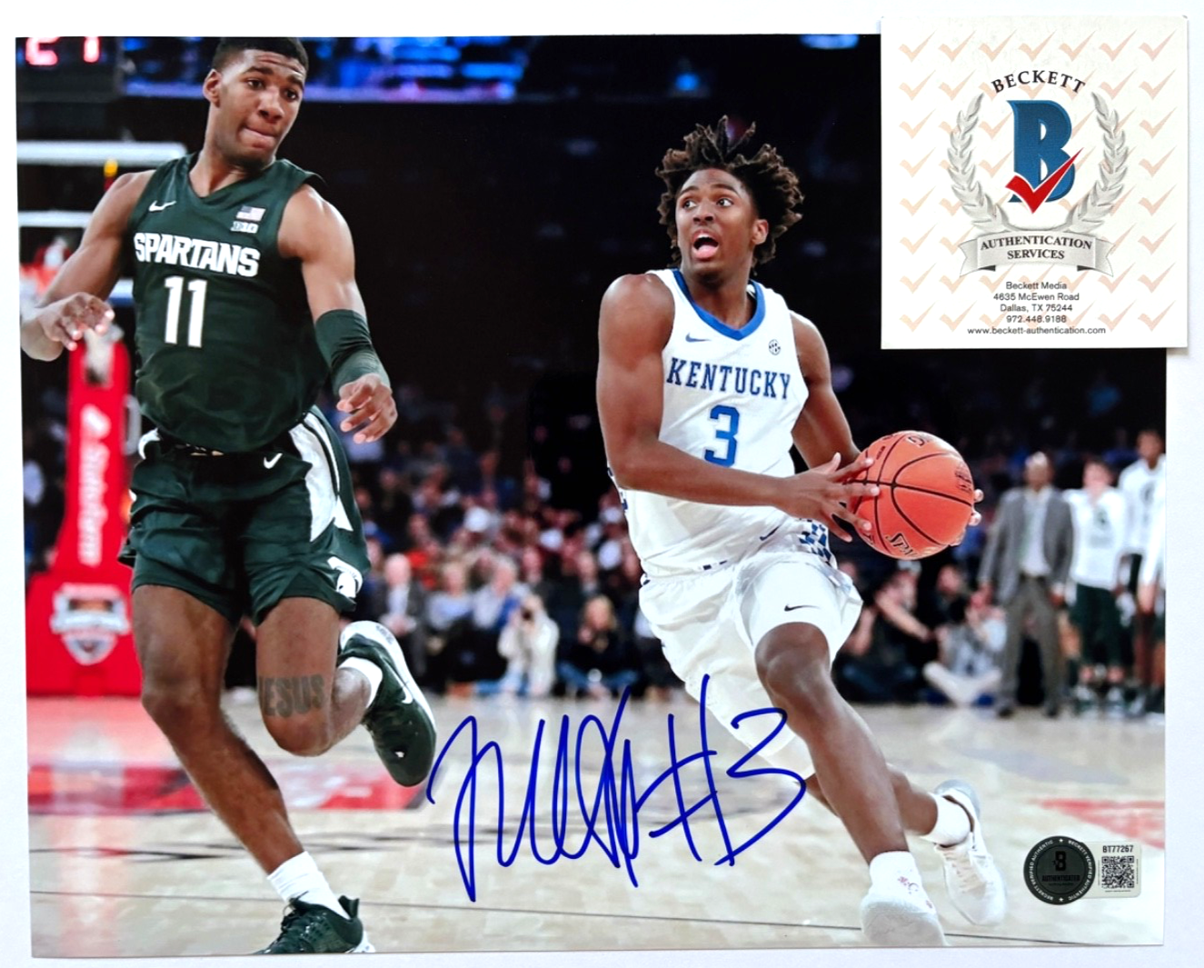 TYRESE MAXEY SIGNED 8X10 PHOTO UK KENTUCKY WILDCATS 76ERS SIXERS BASKETBALL BAS 
