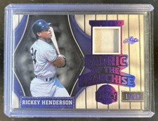 2024 Leaf A Bronx Legacy Rickey Henderson Fabric of Franchise Purple Patch #/20
