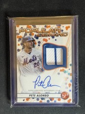 2023 Topps Pristine Pete Alonso Popular Demand Auto Jersey Orange 24/25 Mets