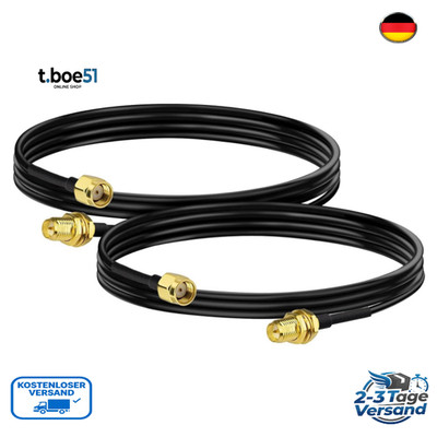 BINGFU RP-SMA Stecker auf RP-SMA Buchse Koaxialkabel 1m RG1