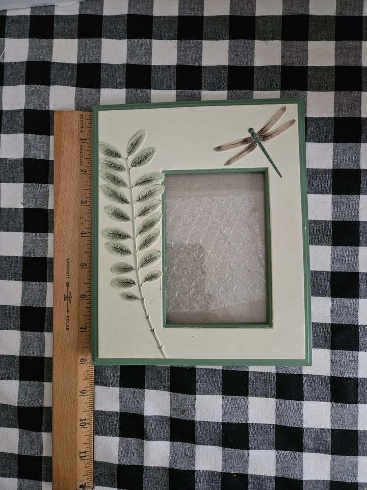 Marco de fotos de libélula planta Burnes of Boston 1999 ¡usado en excelente estado! Foto 3 de 4