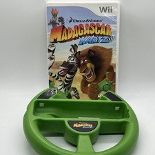 Dreamworks Madagascar Kartz Wii Video Game 2009 with Wii steering wheel 