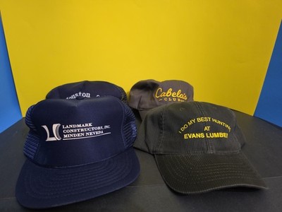 Vintage Trucker Hat Lot Of 4 Company Hats  Back Snapback Caps