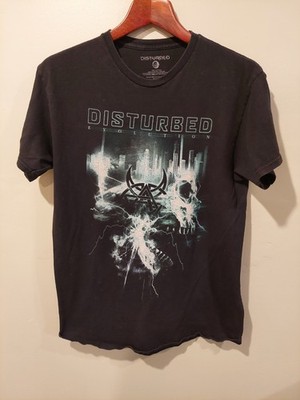 Disturbed Evolution 2019 Tour Shirt Size Medium Concert Band Tee Black 2-Sided