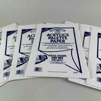 Windsor & Newton NOS Deluxe Acrylics Palette Paper Refill Pack LOT of 10
