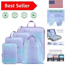 Lightweight Compression Packing Cubes - Stylish 5-Piece Set for Carry-On Luggage