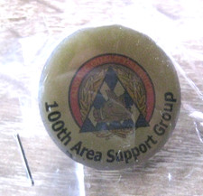 US Army 100 th Area Support Group pin  vintage