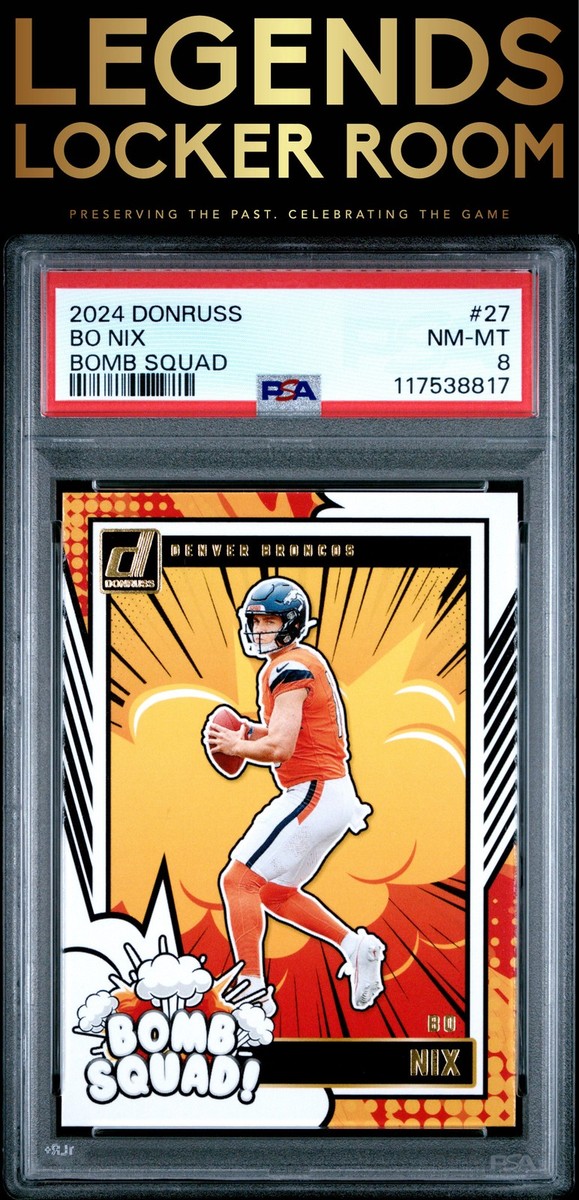 レア皿latin bomb squad入手困難 2024 Panini Donruss Bomb Squad #27 Bo Nix PSA 8 | eBay