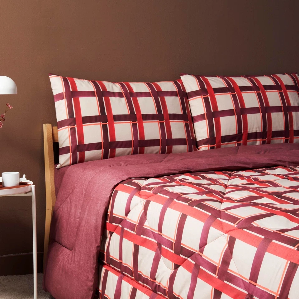 Trapunta invernale letto singolo Bassetti in cotone Art. Check 170x260 cm - Immagine 2 di 4