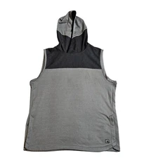 AND1 Activewear Hoodie Sleeveless XL Gray Training Workout Shirt *READ*
