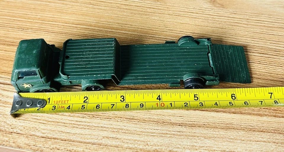 CORGI JUNIOR WHIZZWHEELS FORD D SERIES TANK LOW LOADER GREEN 80 - Image 3 of 4