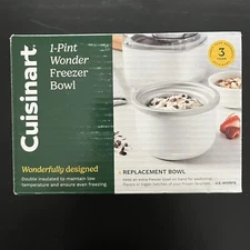 Cuisinart ICE-M10RFB 1-Pint Wonder Replacement Ice Cream Freezer Bowl NEW